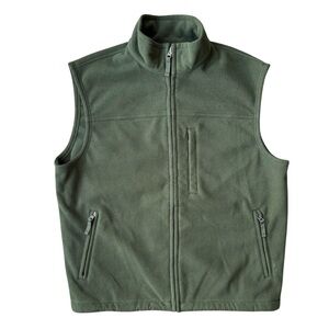 Duluth Men’s Shoremans Fleece Gridlock Vest Olive Green Size L